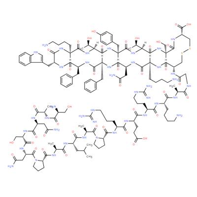 CAS  77909-99-0    (LEU8,D-TRP22,TYR25)-SOMATOSTATIN 28