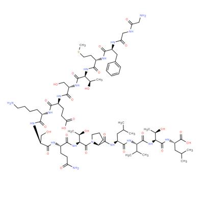 CAS   67810-56-4    GLY-GLY-PHE-MET-THR-SER-GLU-LYS-SER-GLN-THR-PRO-LEU-VAL-THR-LEU