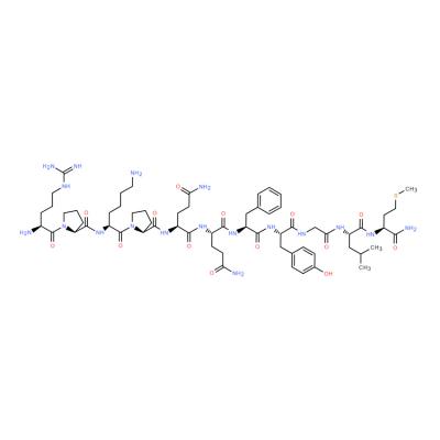 CAS   55614-10-3     ARG-PRO-LYS-PRO-GLN-GLN-PHE-TYR-GLY-LEU-MET-NH2