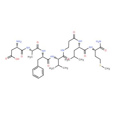 CAS   127633-71-0   ASP-ALA-PHE-VAL-BETA-ALA-LEU-MET-NH2