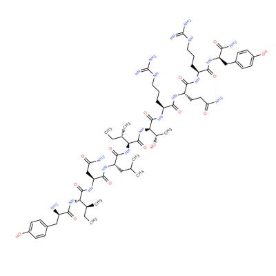 CAS   163887-48-7    H-D-TYR-ILE-ASN-LEU-ILE-D-THR-ARG-GLN-ARG-D-TYR-NH2