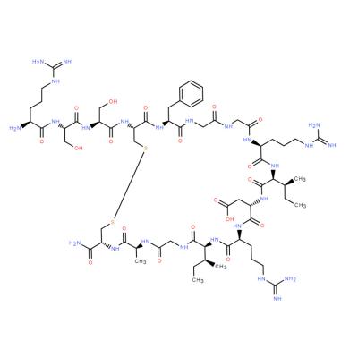 CAS  111863-73-1     ARG-SER-SER-CYS-PHE-GLY-GLY-ARG-ILE-ASP-ARG-ILE-GLY-ALA-CYS-NH2
